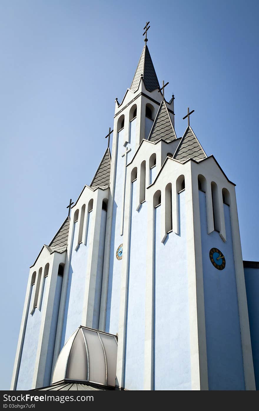 Towers of the blue church