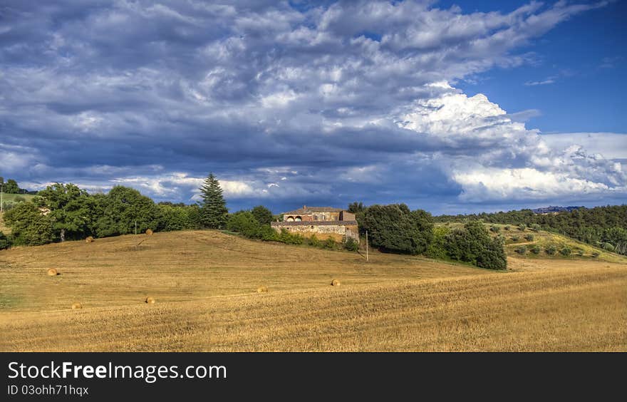 Late afternoon in Tuscany, Italy. Late afternoon in Tuscany, Italy