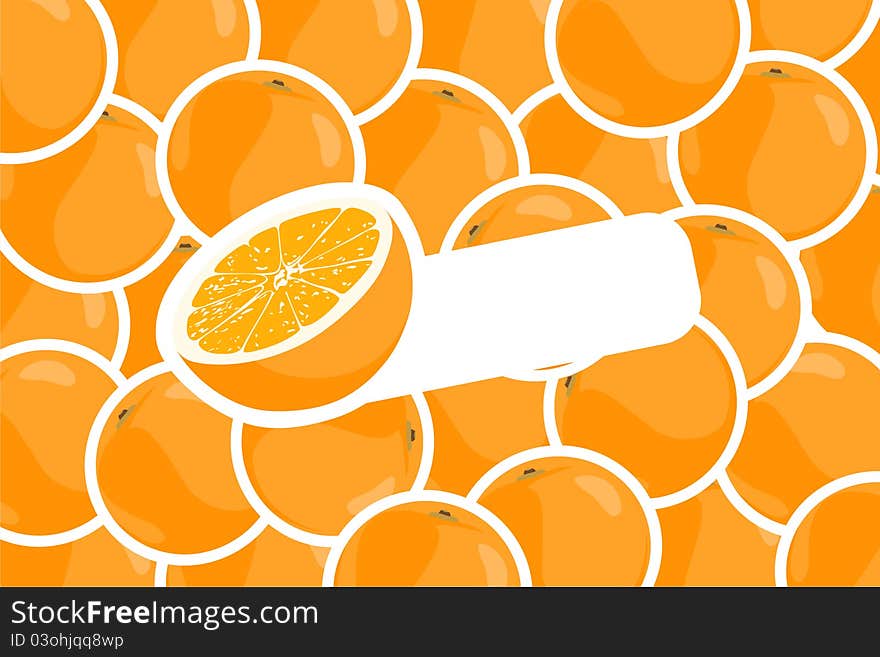 Vector illustration (ripe yummy oranges). Vector illustration (ripe yummy oranges)