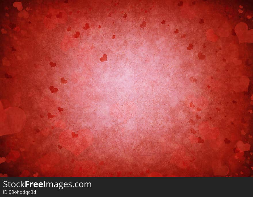 Red grunge valentines background with copy space. Red grunge valentines background with copy space