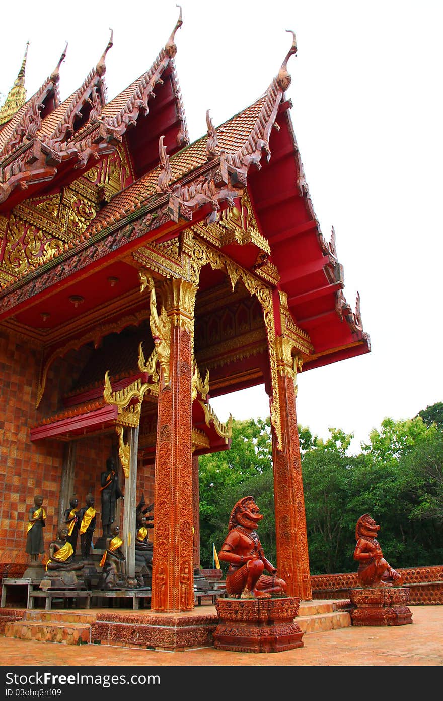 Exterior Of The Temple Church Earthenware, Thailand