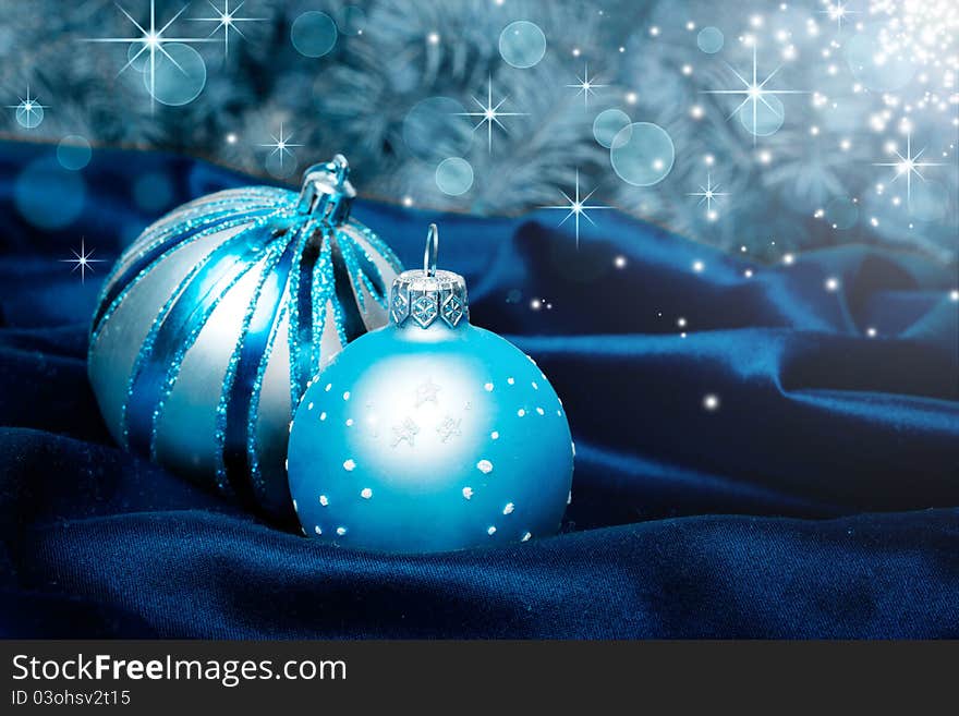 Beautiful toned christmas decoration close-up. Beautiful toned christmas decoration close-up