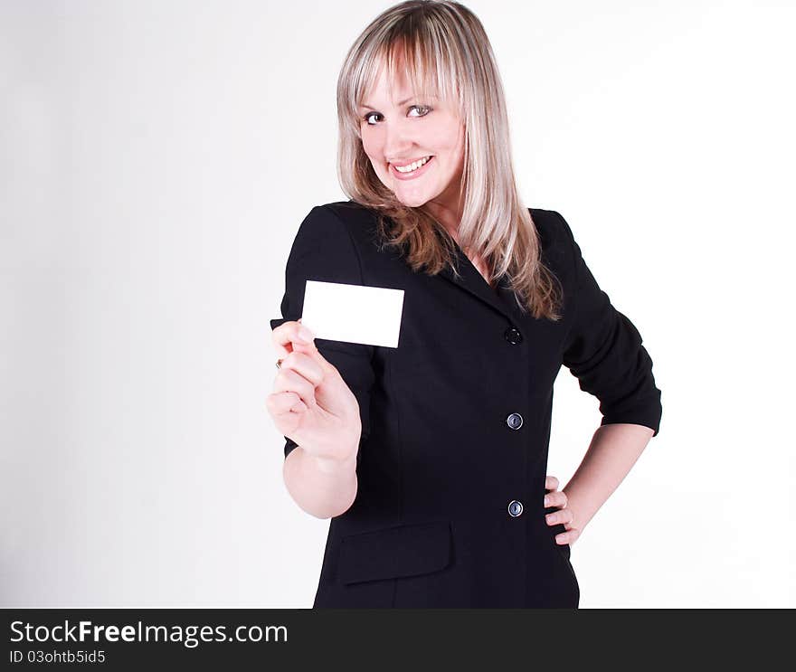 Businesswoman With Business Card