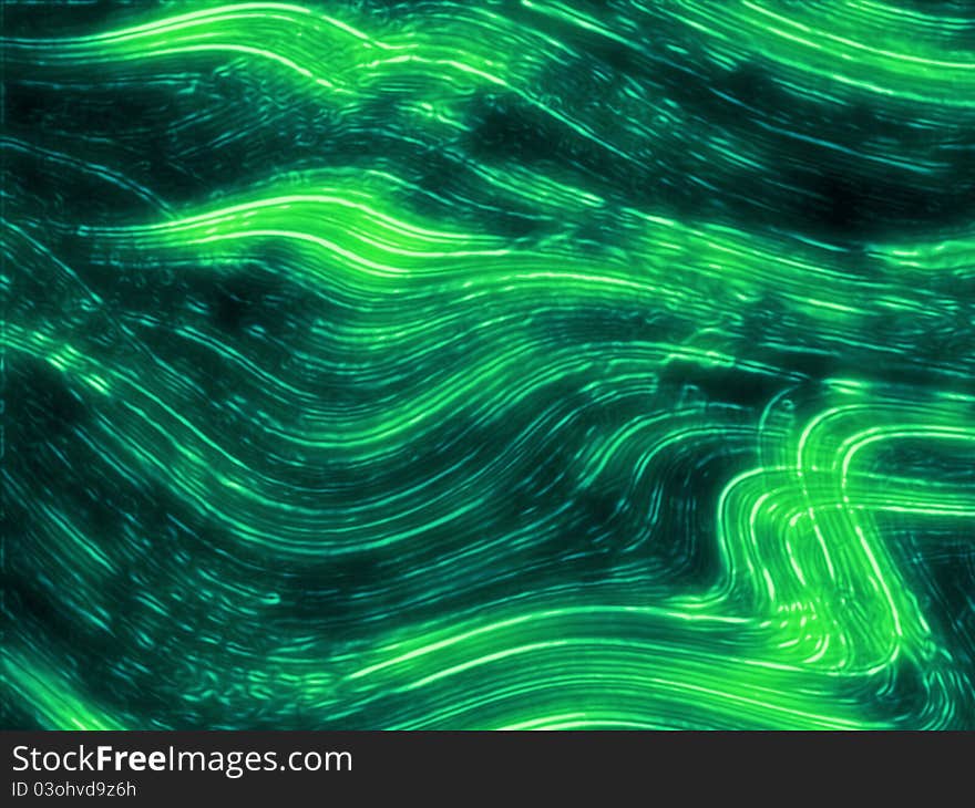 Green blurry waves and curved lines background. Green blurry waves and curved lines background