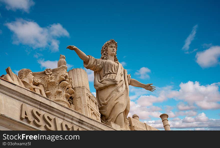 Statue on the sky