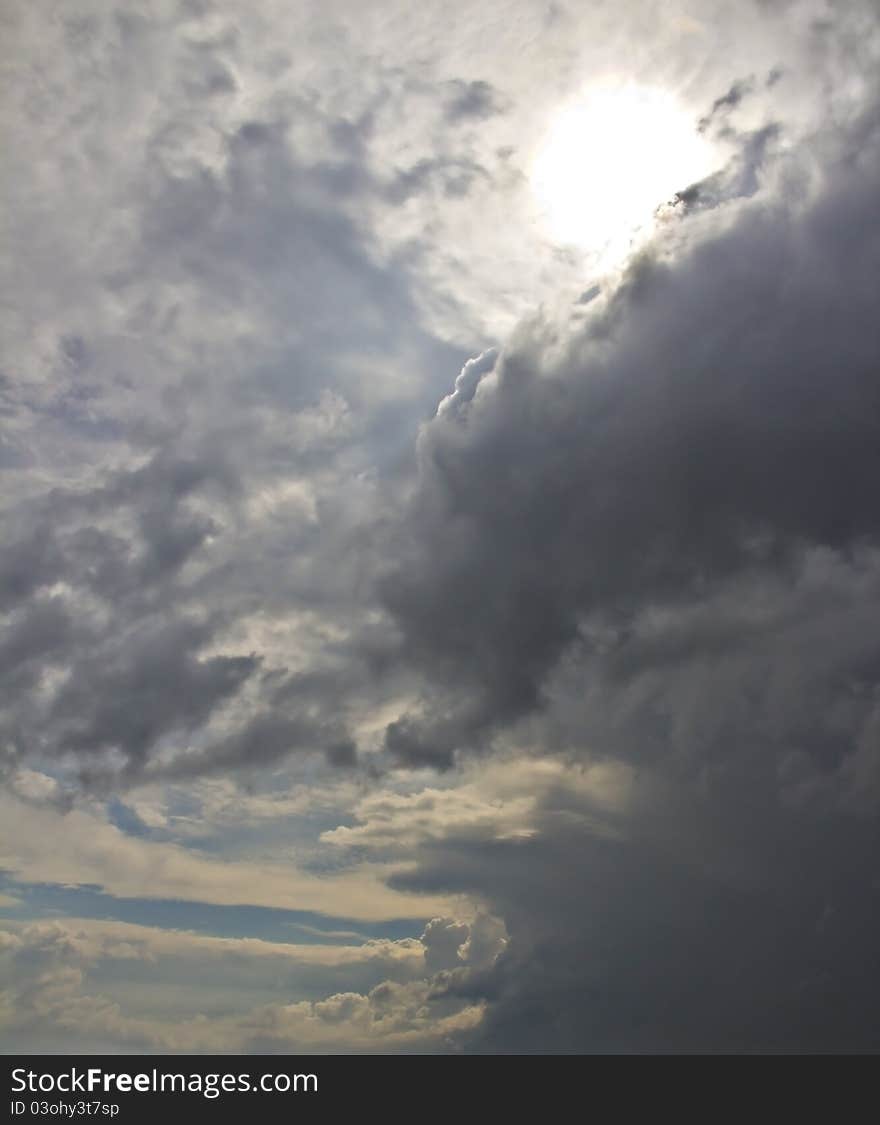 Very contrasting sky in the netherlands. Very contrasting sky in the netherlands