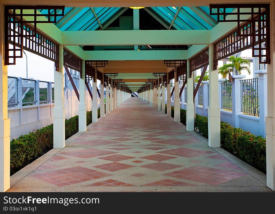 Beautiful walking through the tunnel