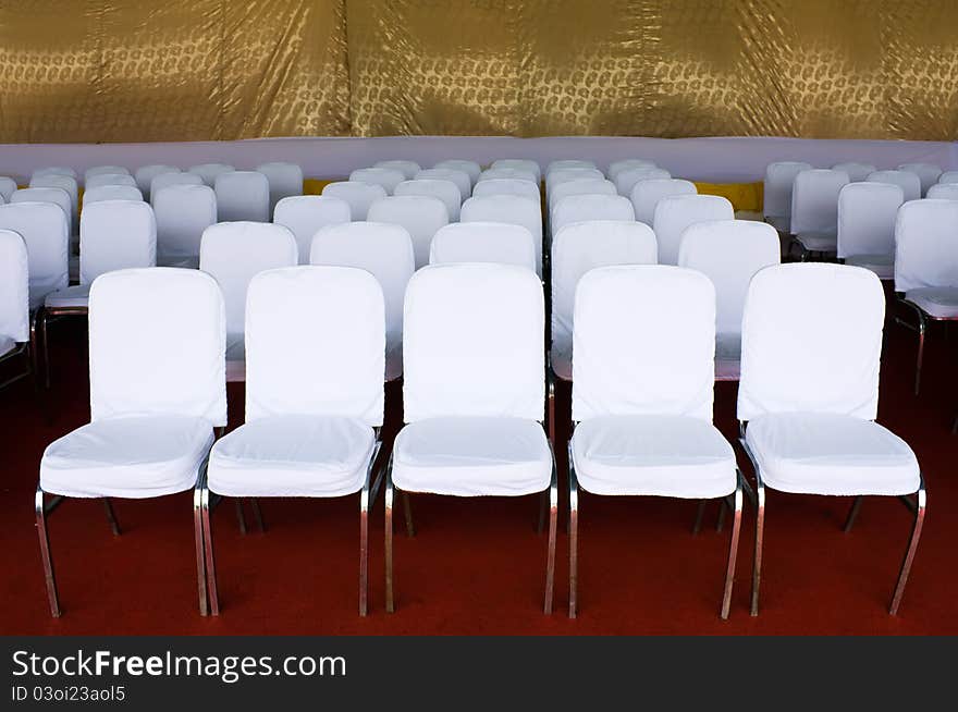 Row of chair in meeting room. Row of chair in meeting room