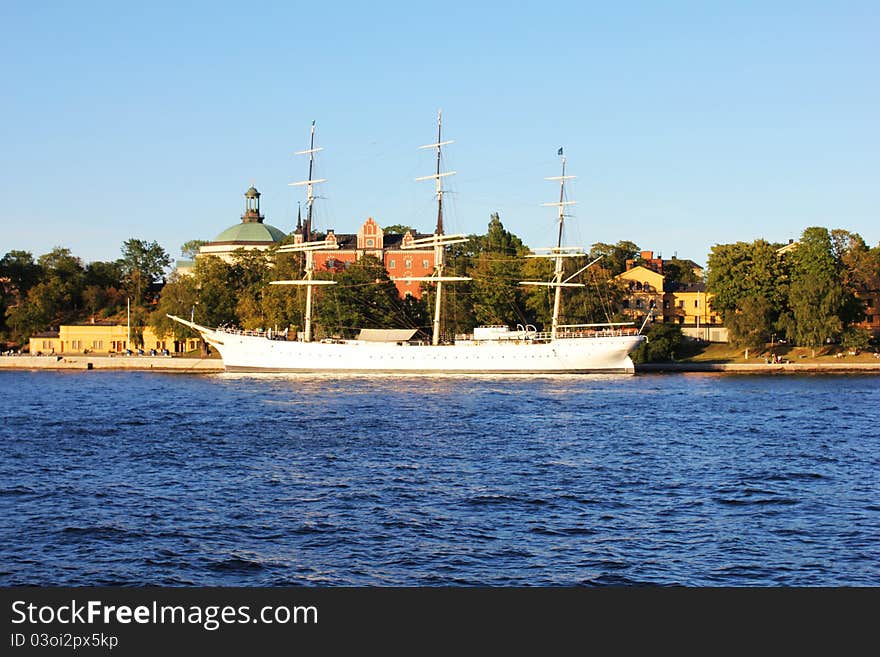 Panorama of Stockholm Harbor, Sweden