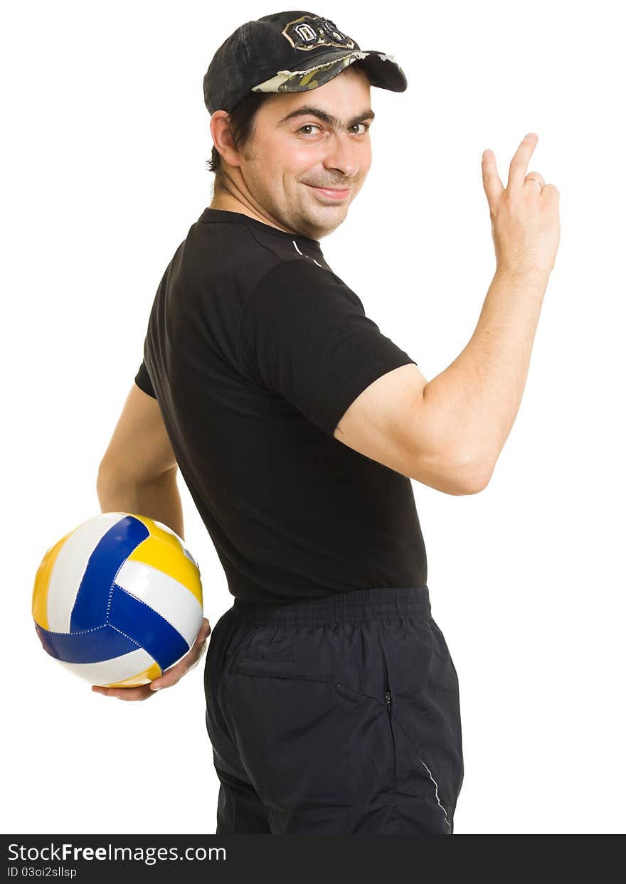 Volleyball Men With The Ball.