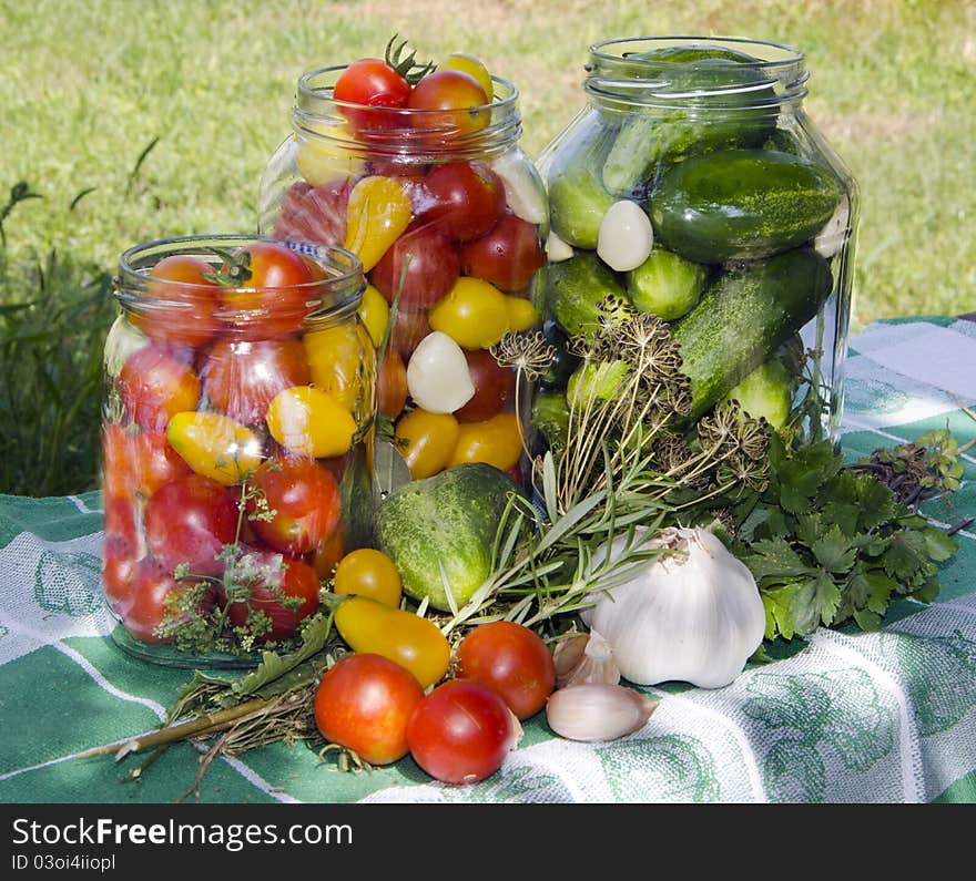 Ingredients for preserving in bottles