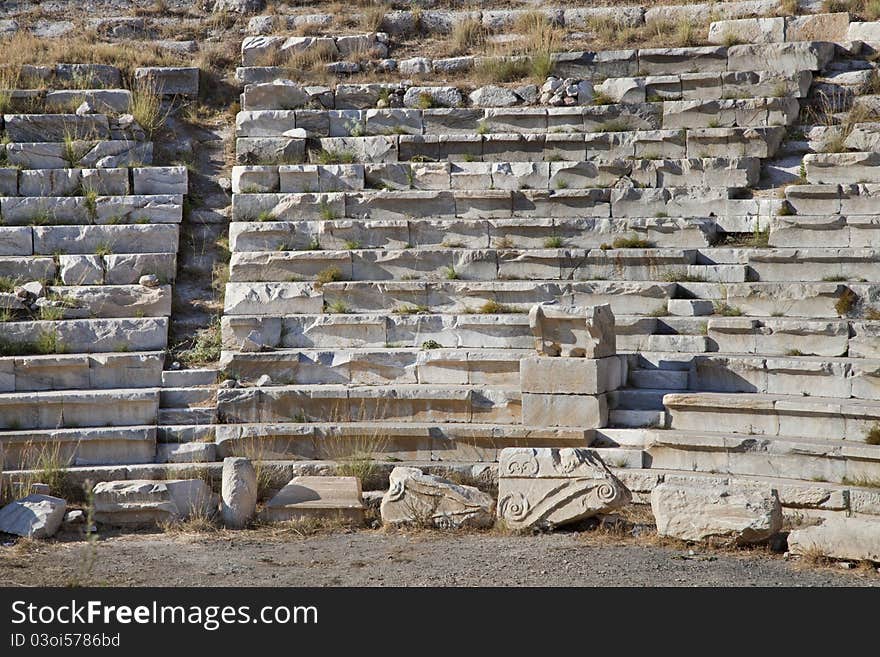 Historical collapsed theatre in Knidos, Datca. Historical collapsed theatre in Knidos, Datca