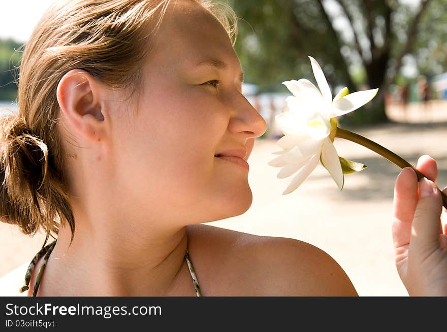 Woman With Flower