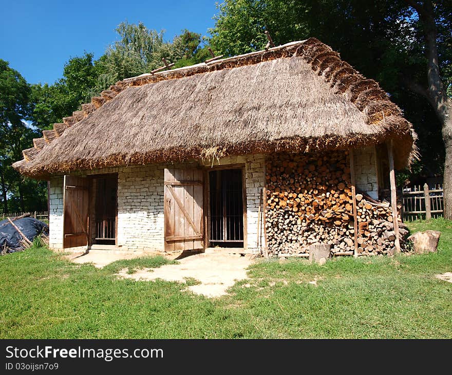 The old wooden hen-house from Zukow in the Open-Air Museum of the Lublin Region's Village, Lublin, Poland. The old wooden hen-house from Zukow in the Open-Air Museum of the Lublin Region's Village, Lublin, Poland