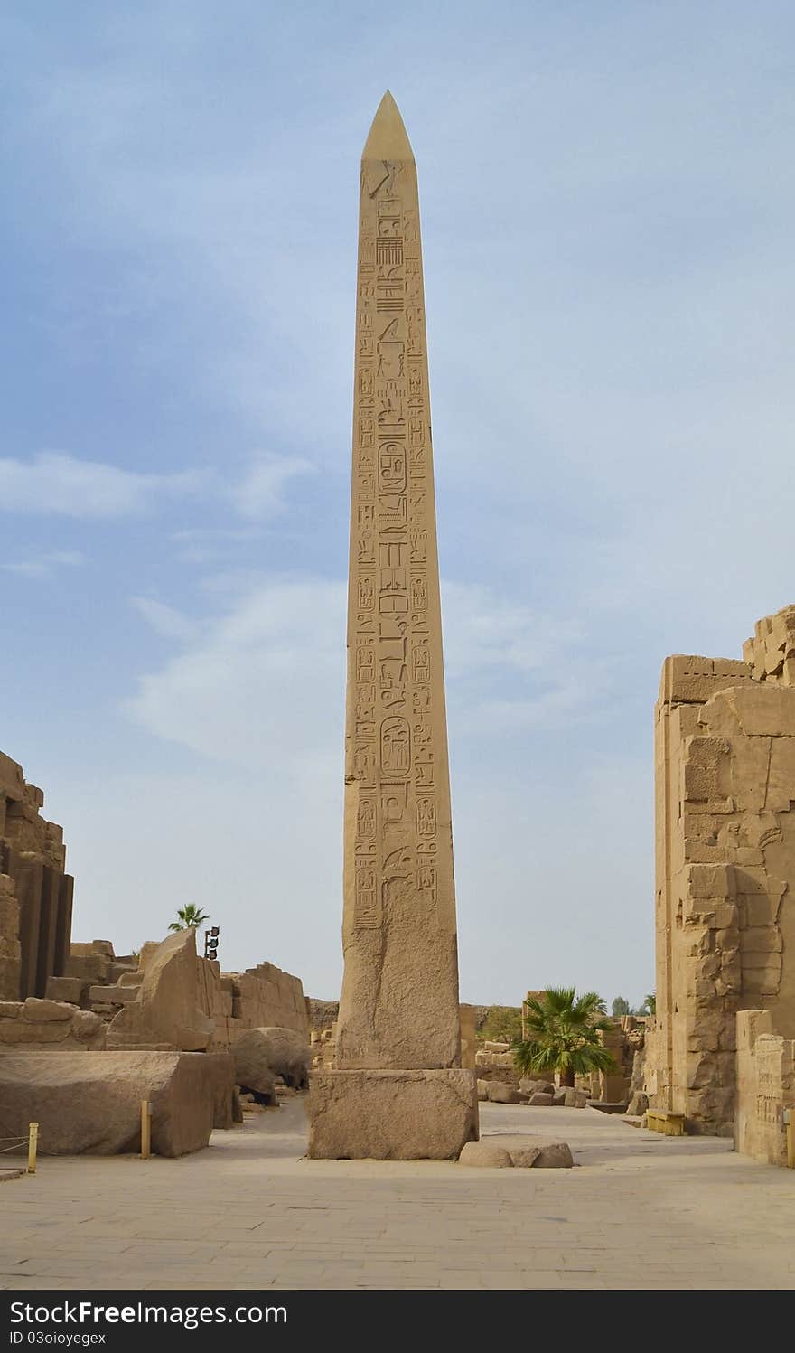 Obelisk At Karnak Temple In Luxor