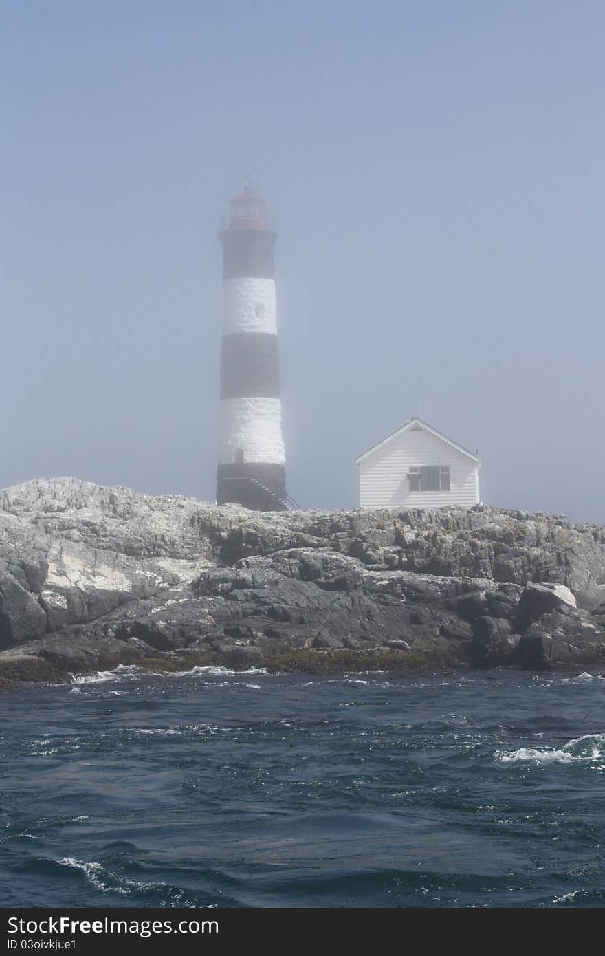 Lighthouse in the mist