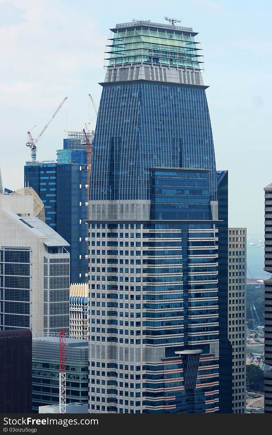 View of the Singapore city from the Skybridge