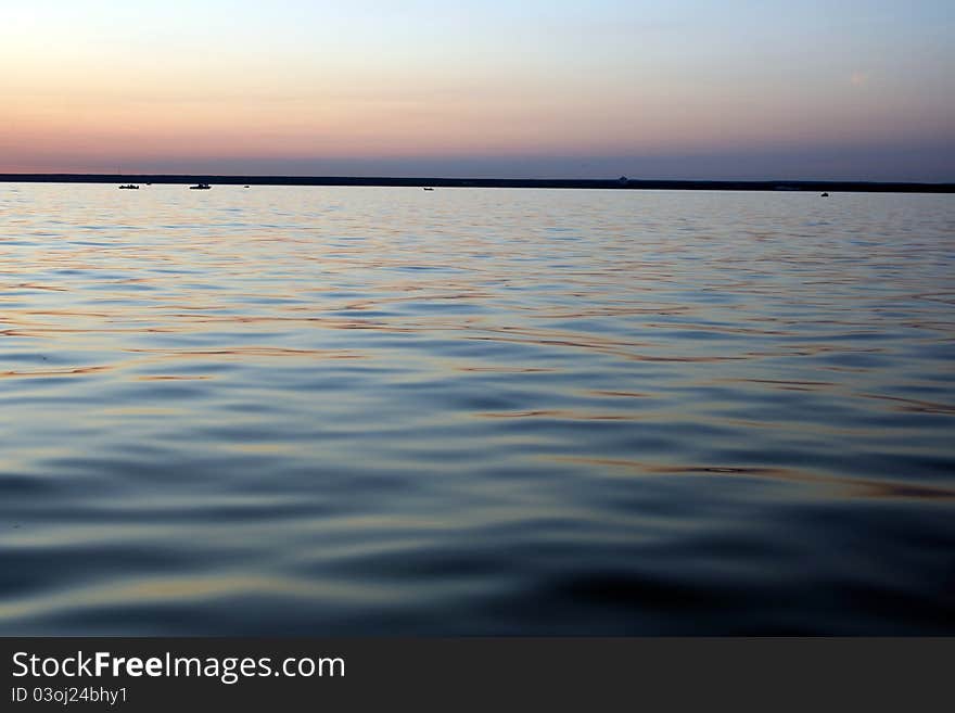 Sunset on a summer evening in the Baltic Sea. Sunset on a summer evening in the Baltic Sea