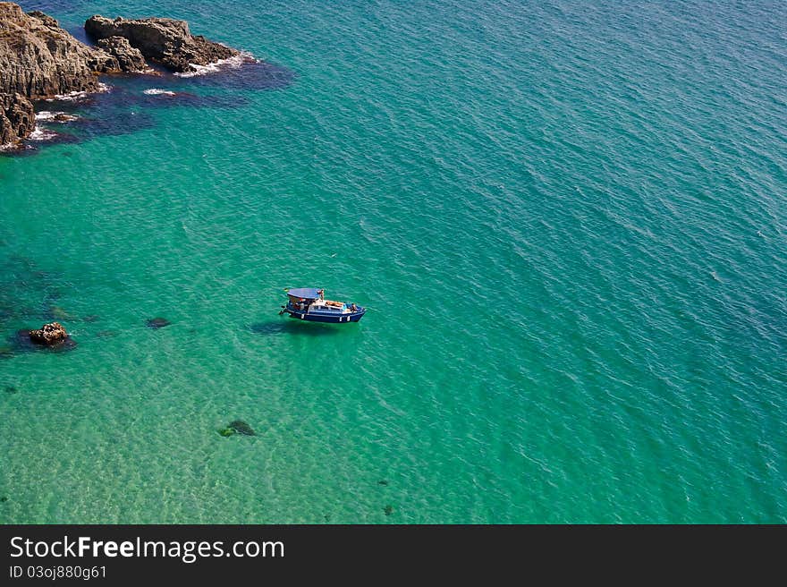 Azure water of Black sea. Azure water of Black sea