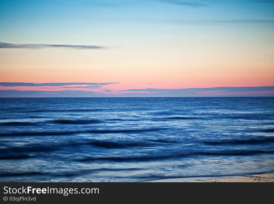 Beautiful blue sky and waves. Beautiful blue sky and waves