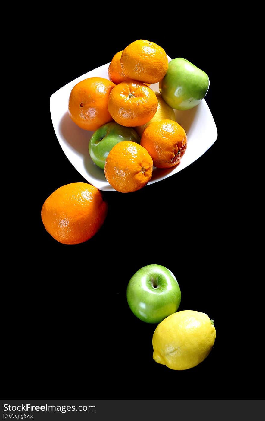 Fruits In A Ceramic Bowl