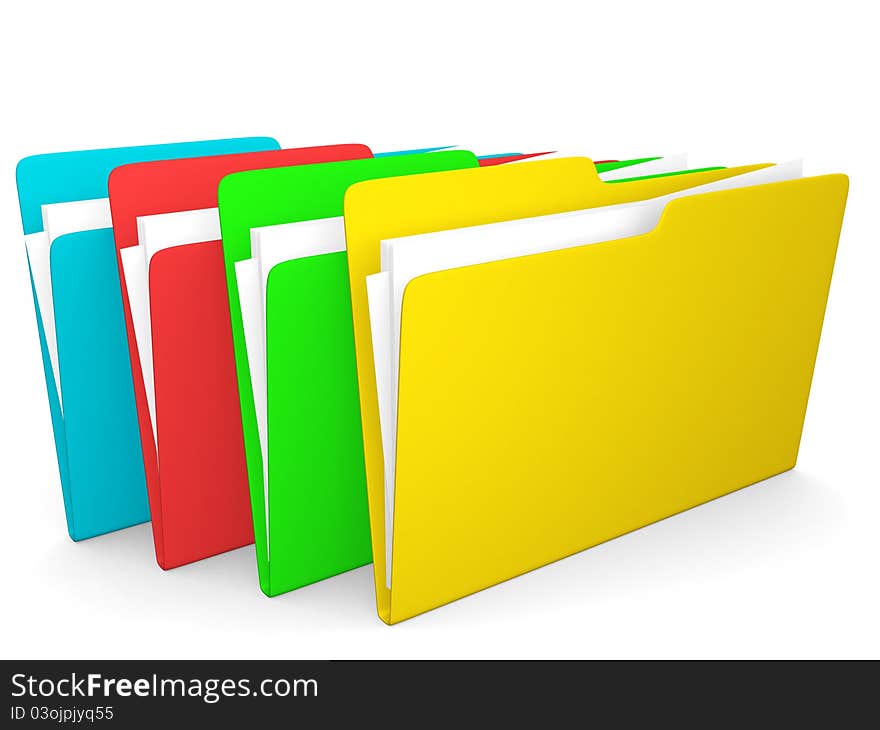 3d colorfull folders