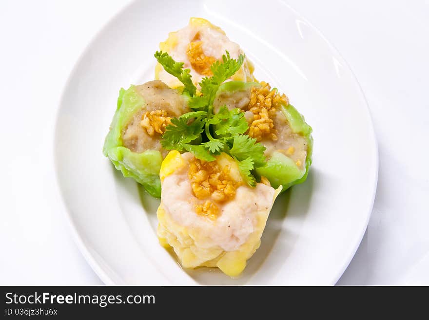 Steamed pork dumplings