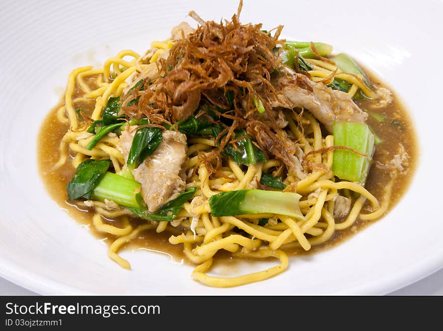 Wok fried Phuket egg noodles