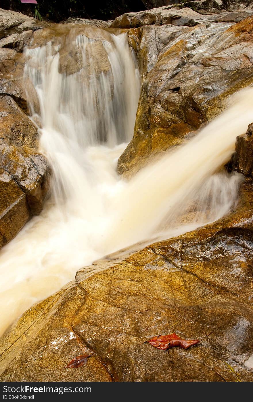 Water fall at Phang-Nga , South of Thailand