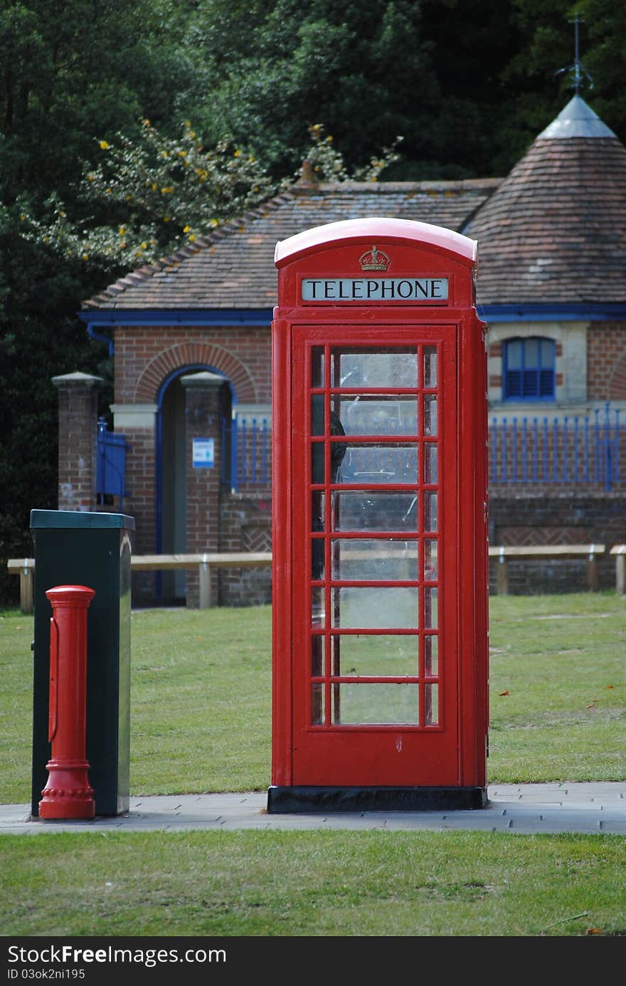 There are not many of these telephone boxes left now; being replaced by more technical versions. This one can be found in Poole Park, Dorset, UK. There are not many of these telephone boxes left now; being replaced by more technical versions. This one can be found in Poole Park, Dorset, UK