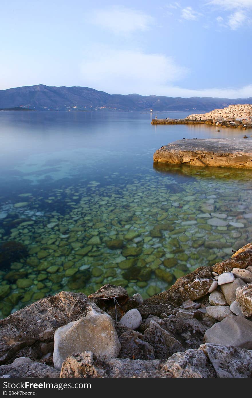 Sea coast in the morning