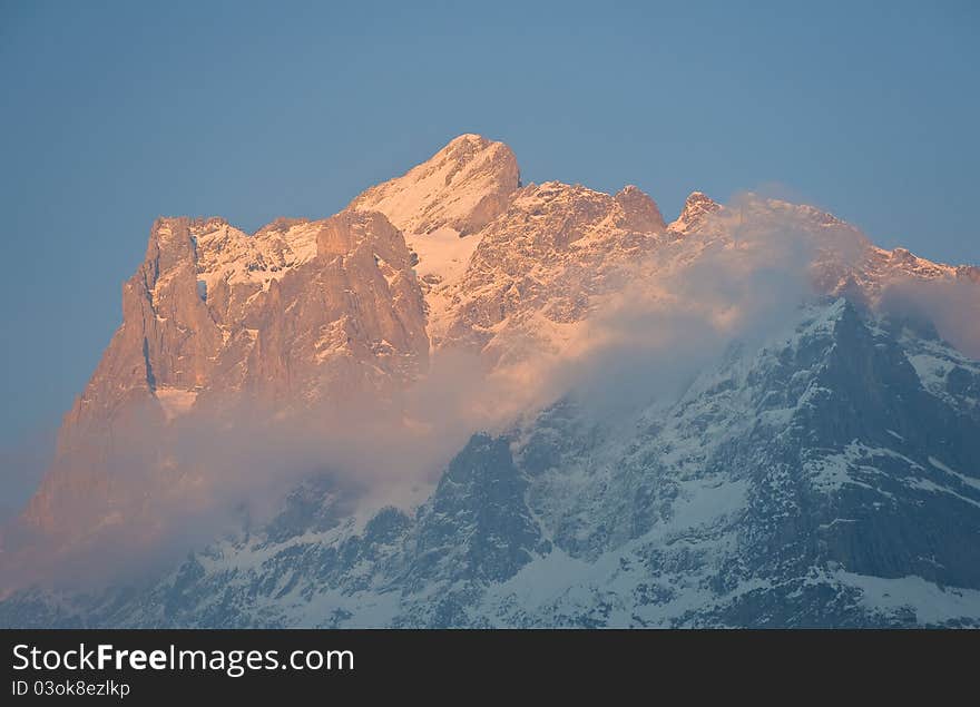 The mountain  Wetterhorn