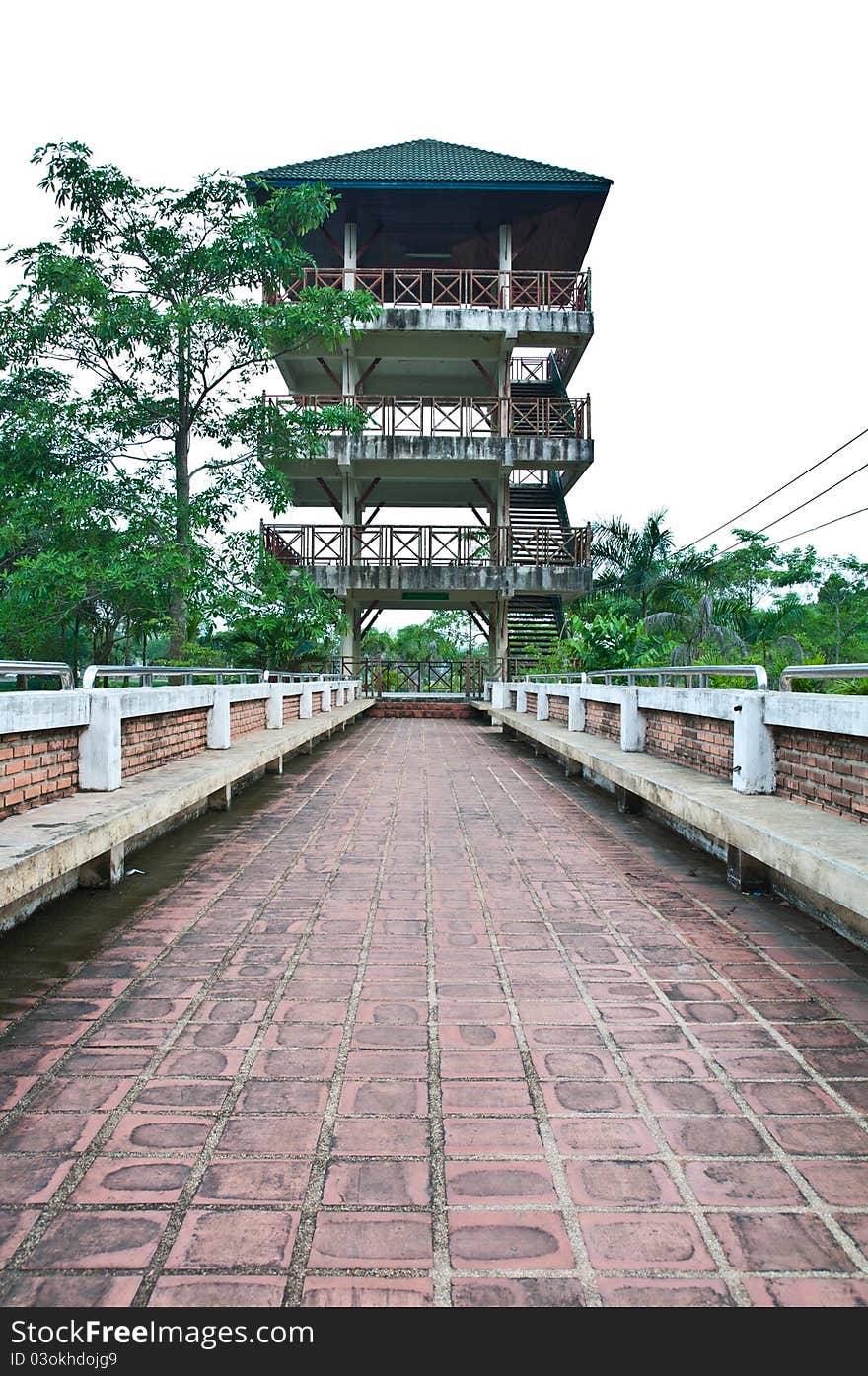 The view tower in the park