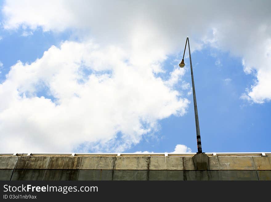 Light poles on the highway. Light poles on the highway.