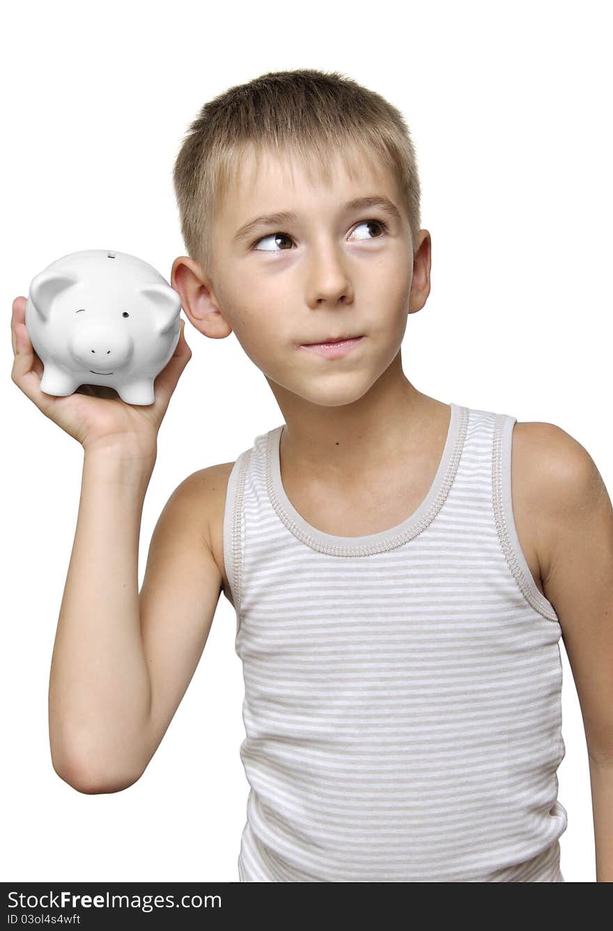 Child with his piggy-bank