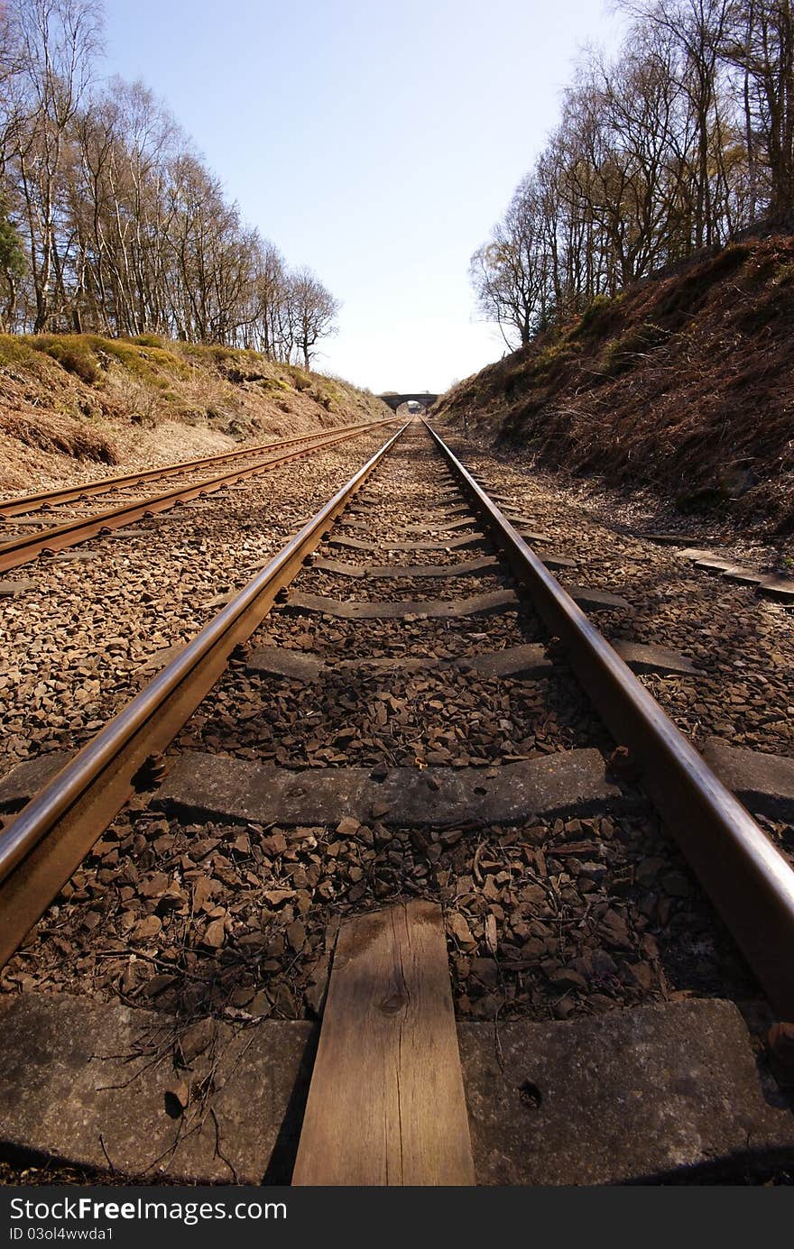 A vanishing train line