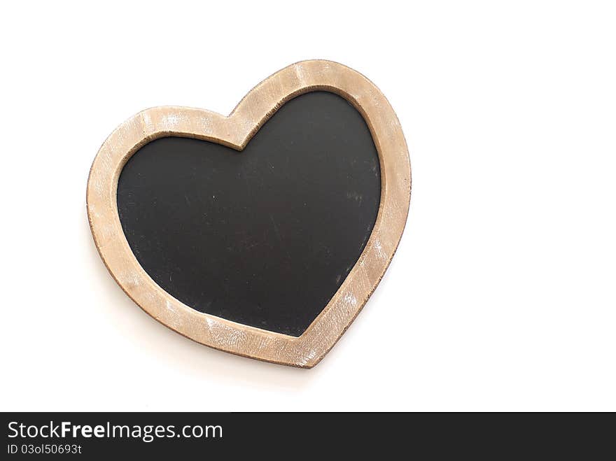 Blank love heart chalkboard