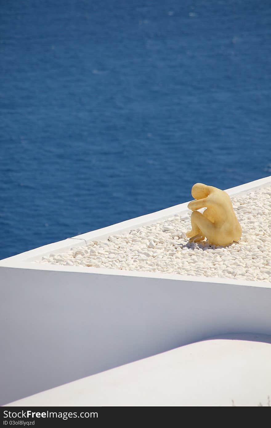 A White man facing to the sea. A White man facing to the sea