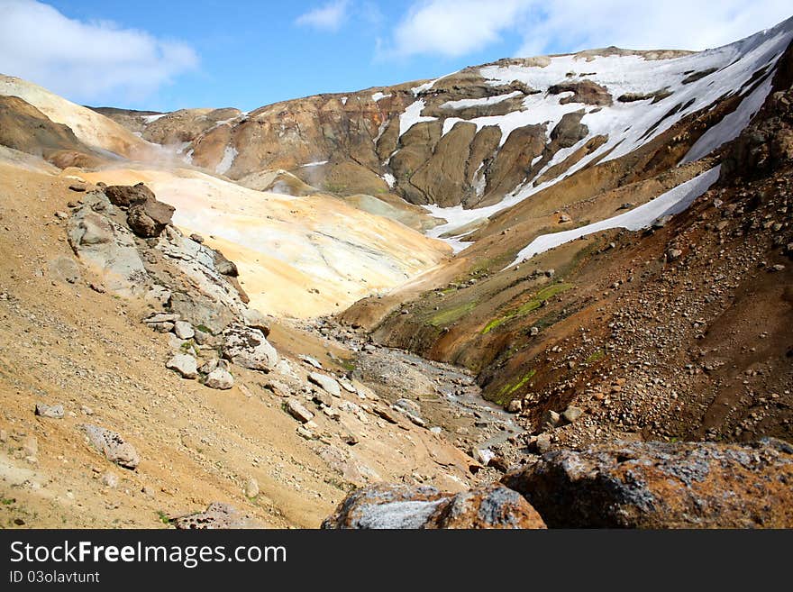 Geothermal landscape in Iceland