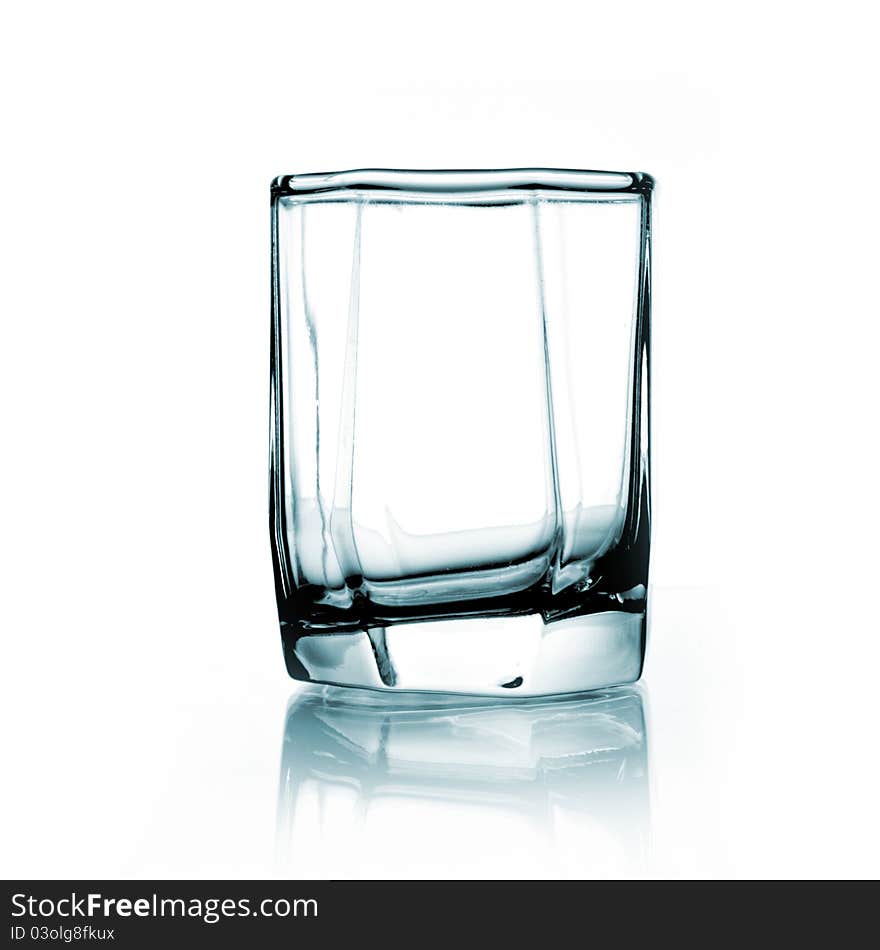 Beautiful glass on white background