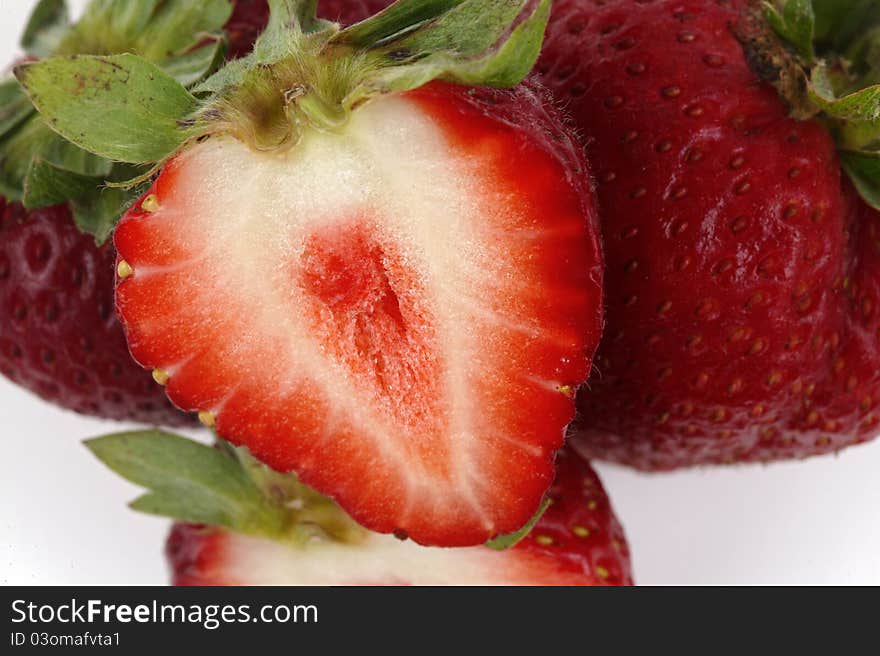 Fresh strawberries nourishing and healthy food. Fresh strawberries nourishing and healthy food