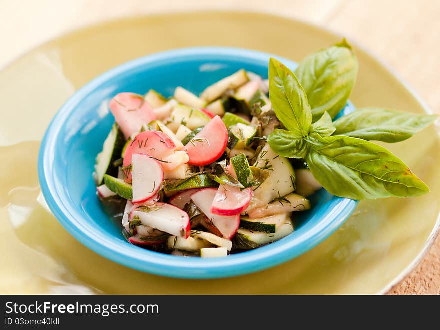 Zucchini And Radish Salad With Basil