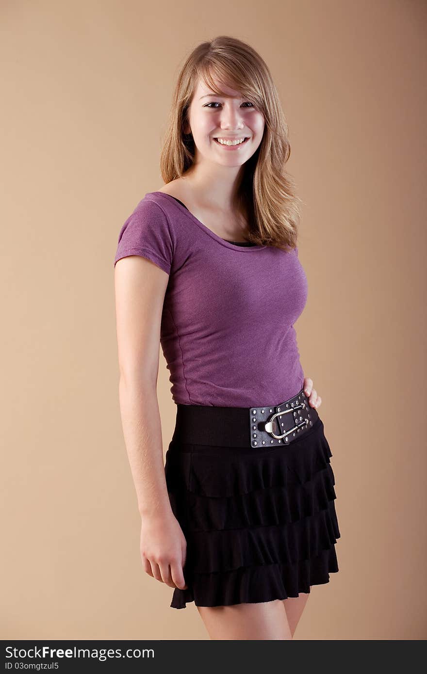 Cute Teen Wearing Skirt