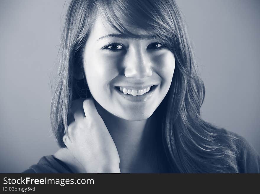 Seventeen year old girl poses for cute portrait. Seventeen year old girl poses for cute portrait.