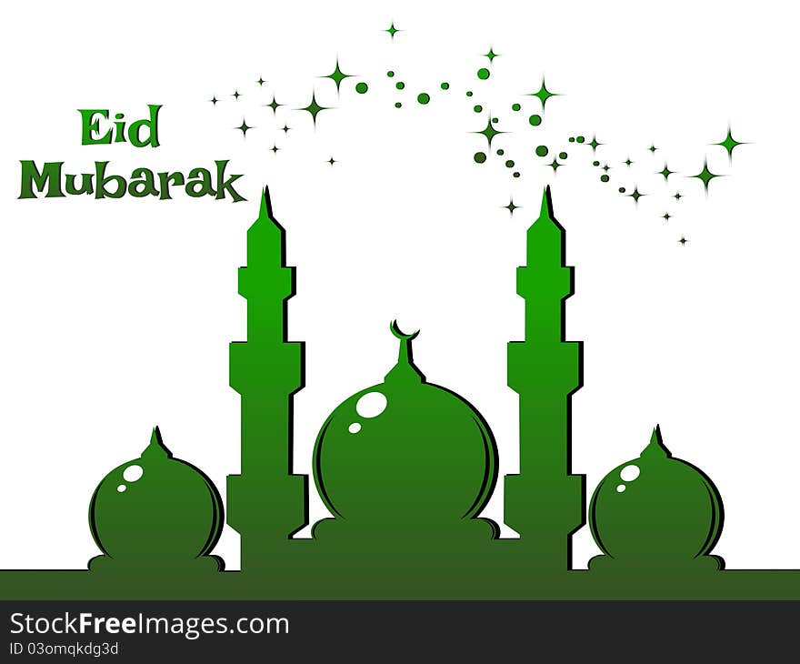 Illustration For Eid Mubarak Celebration