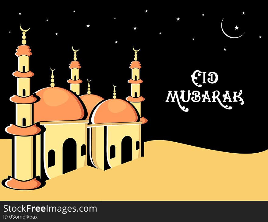 Illustration For Eid Mubarak Celebration