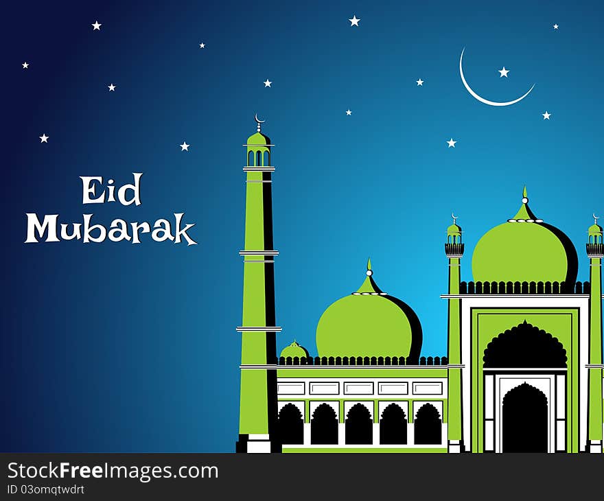 Illustration for eid mubarak celebration