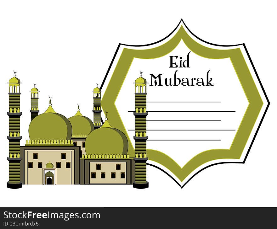 Vector illustration of eid greeting. Vector illustration of eid greeting