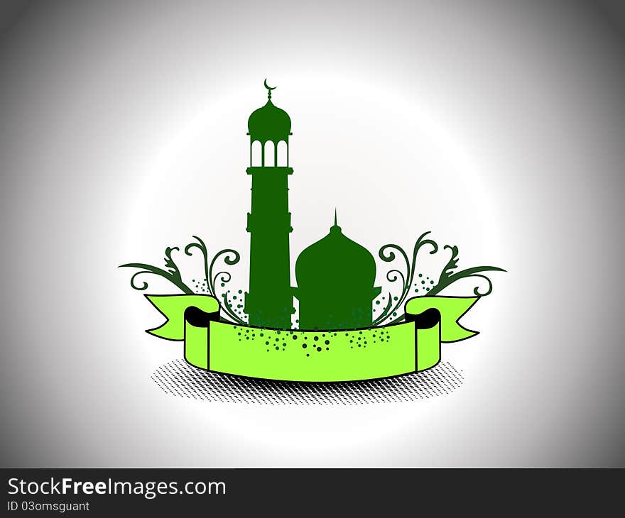 Grey background with ramazan icon, illustration. Grey background with ramazan icon, illustration