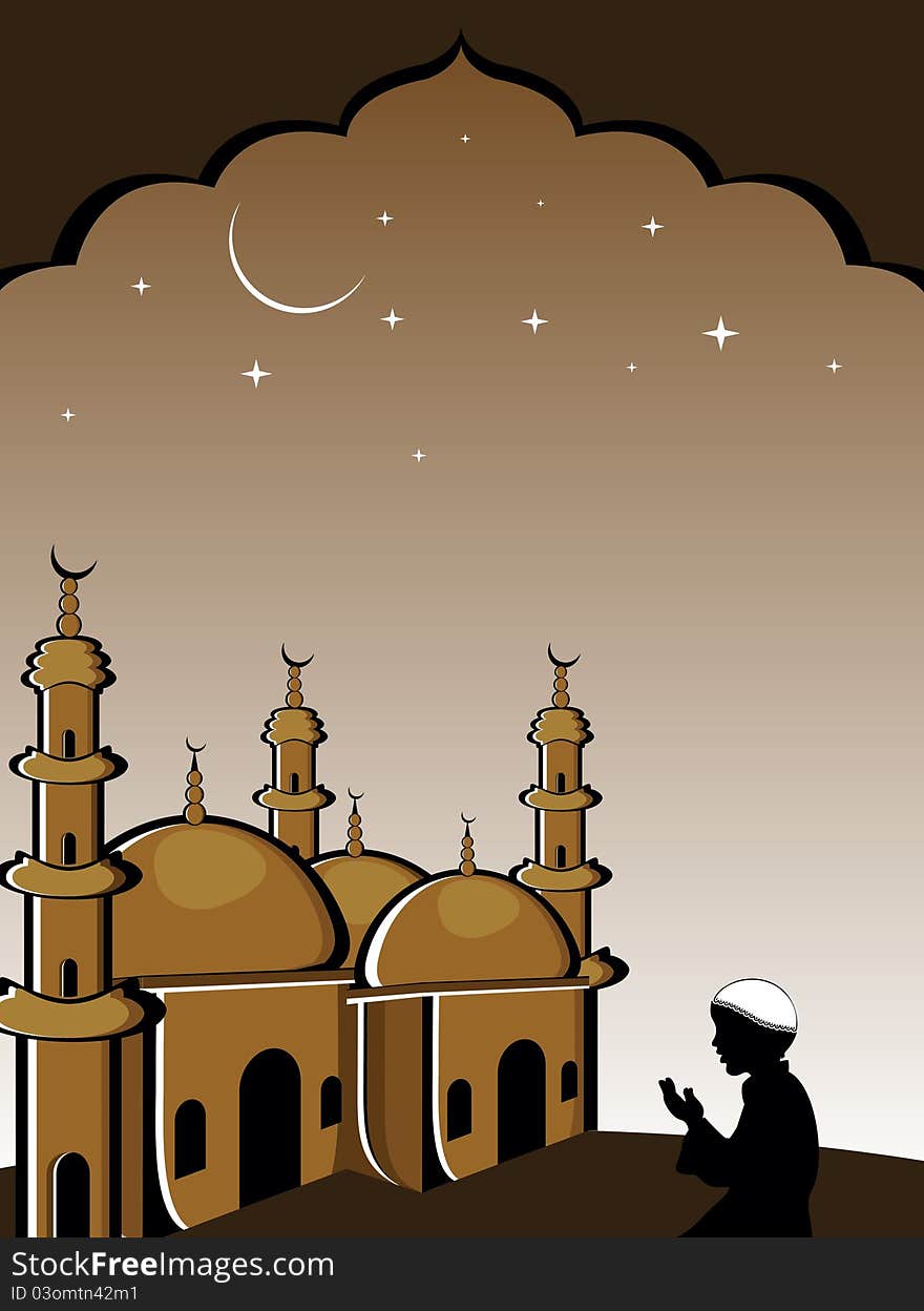 Illustration For Eid Mubarak Celebration